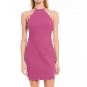 Likely Pink Scalloped Mini Dress